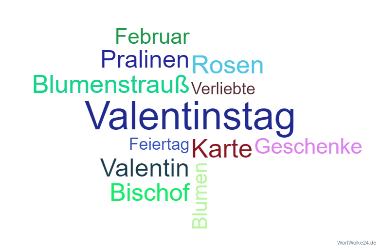 Wortwolke 'Valentinstag'