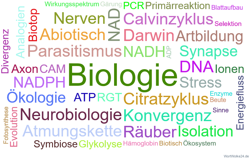 Wortwolke 'Biologie'