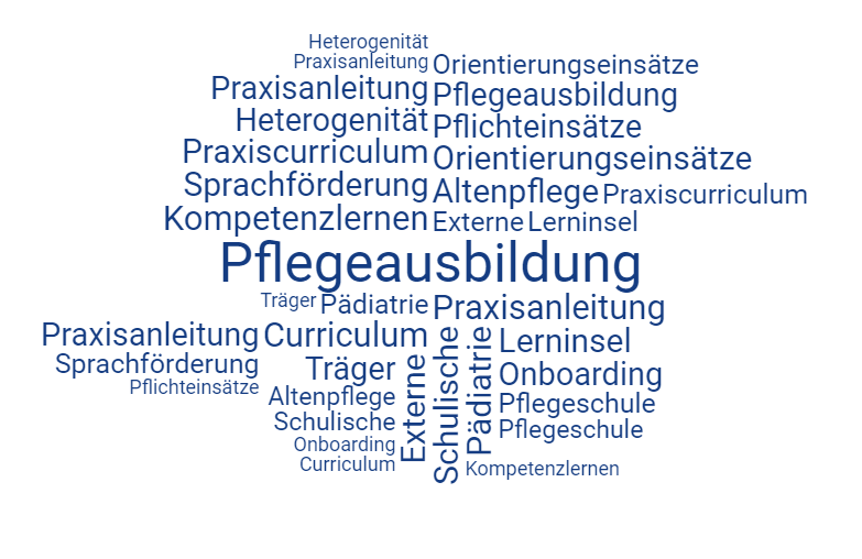 Wortwolke 'Pflegeausbildung'