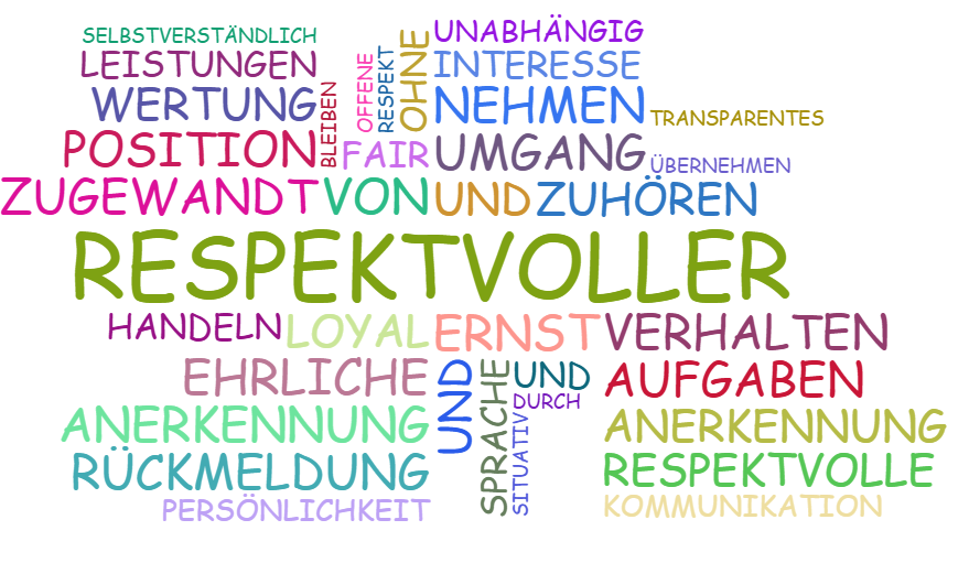 Wortwolke 'WERTSCHÄTZUNG'