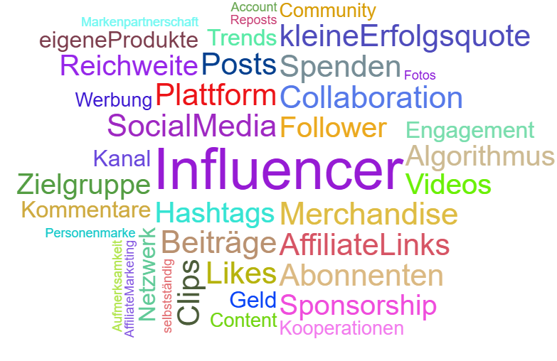Wortwolke 'Influencer'